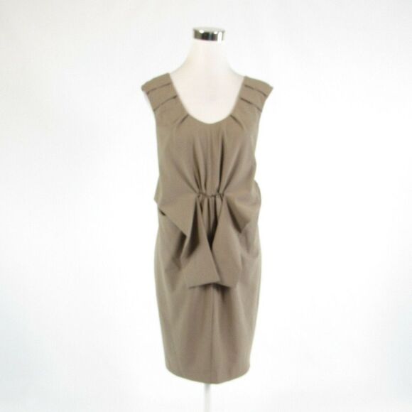 Taupe MAGASCHONI COLLECTION sheath dress 6 - Picture 1 of 9